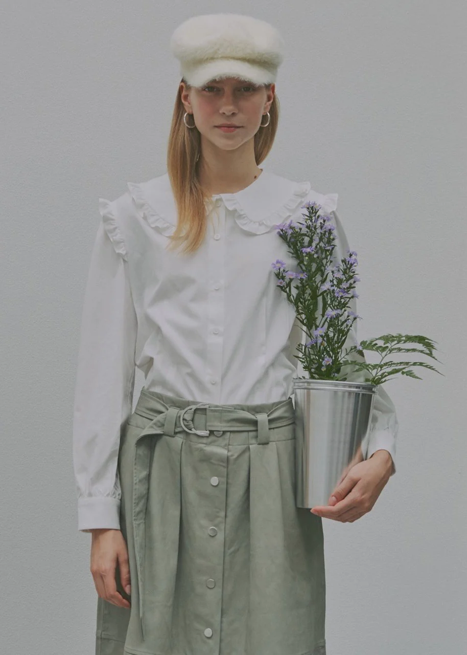 Joie Ruffle-trimmed Blouse White