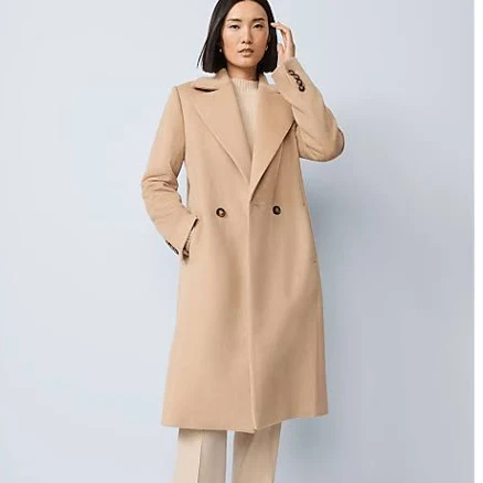 Ann Taylor Women's Double Breasted Long Coat