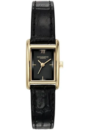 Olivia Burton Women's Mini Grove Rose Gold Croc Embossed Leather Watch