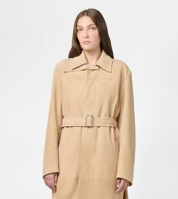 Suede Trench Coat