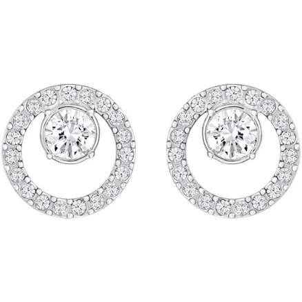 Swarovski Circle Pierced Earrings