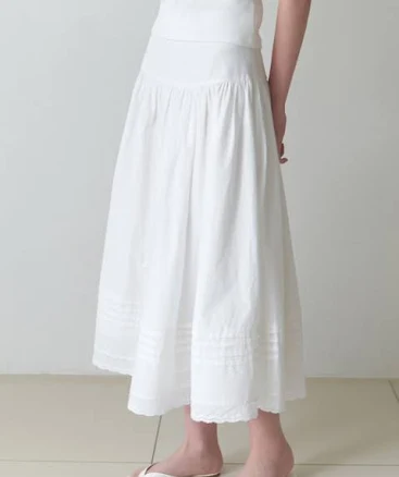 RE L Vale Lace Pintuck Skirt