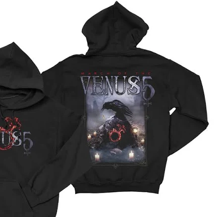 Venus 5 - March of the Venus 5 - Pullover Hoodie - Black / 2XL