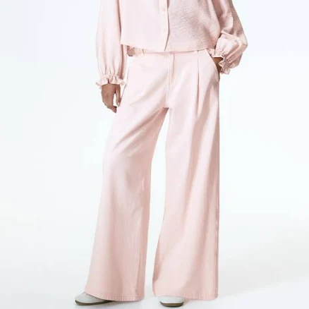 H&M Ladies Wide-Leg Regular Waist Jeans