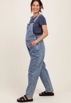 Pinkblush Maternity Denim Overalls