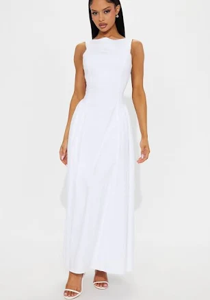 Fashion Nova Anne Sleeveless Crepe Maxi Dress