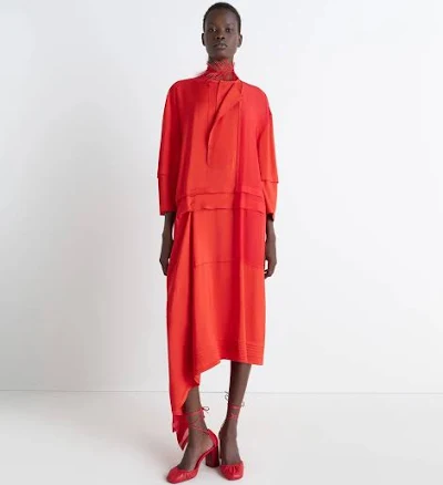 LEMAIRE Silk Blouse Dress with Pleats
