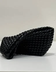 Bottega Veneta Intrecciato Twist Clutch Black