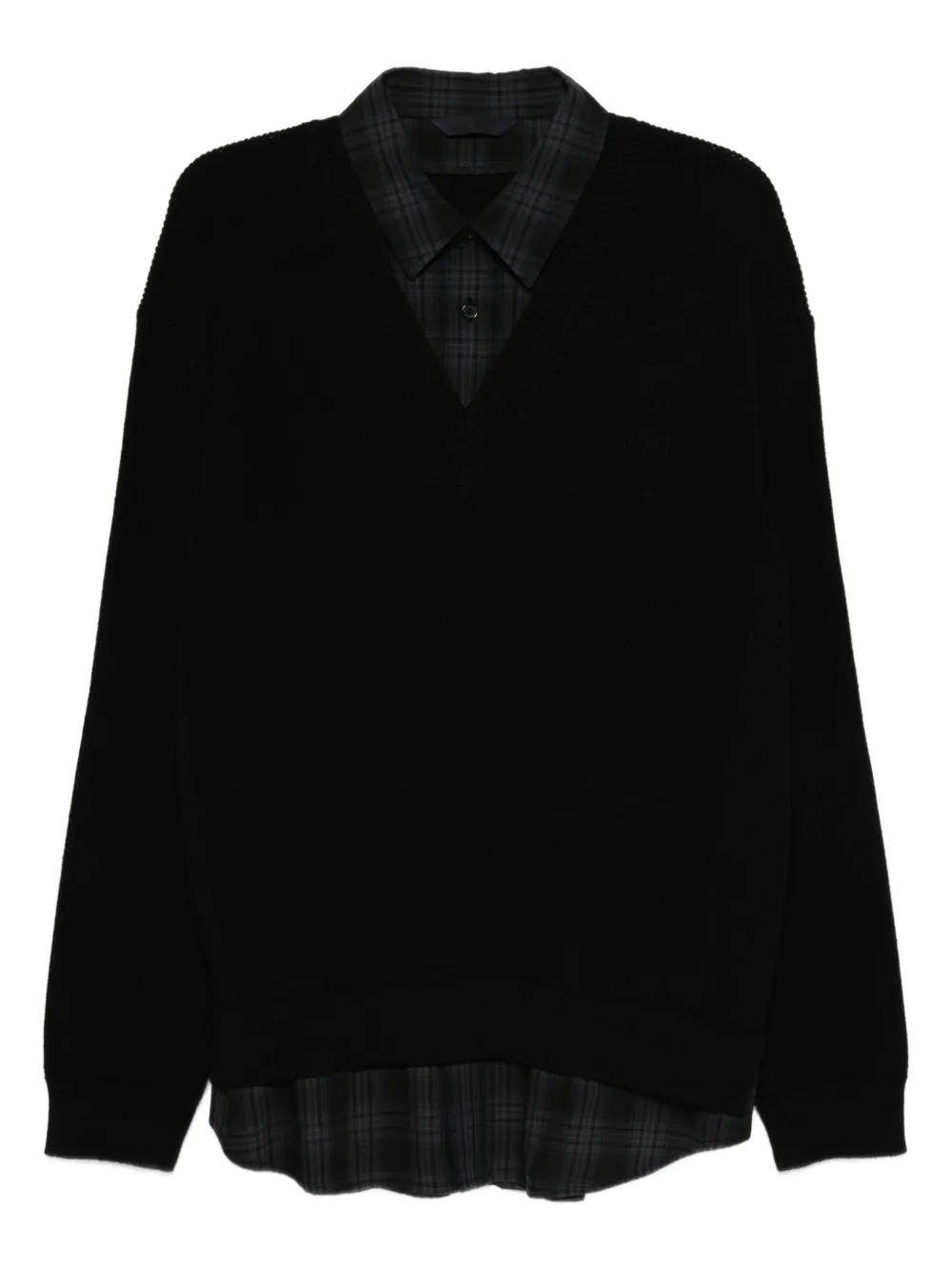 Juun.J layered sweater - Black
