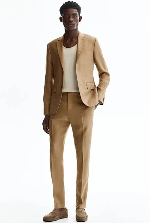 H&M Men's Slim-Fit Linen Jacket