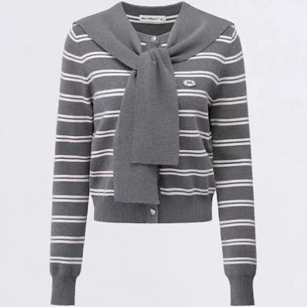MacyMccoy Striped Knit Cardigan & Shawl Two-Piece Set