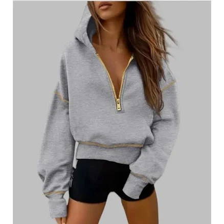 Y2K Retro Cropped Oversized Hoodie