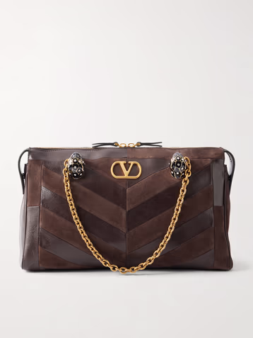 Stud Sign Textured-leather Tote