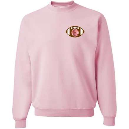 Monogrammed Football Crewneck Sweatshirt