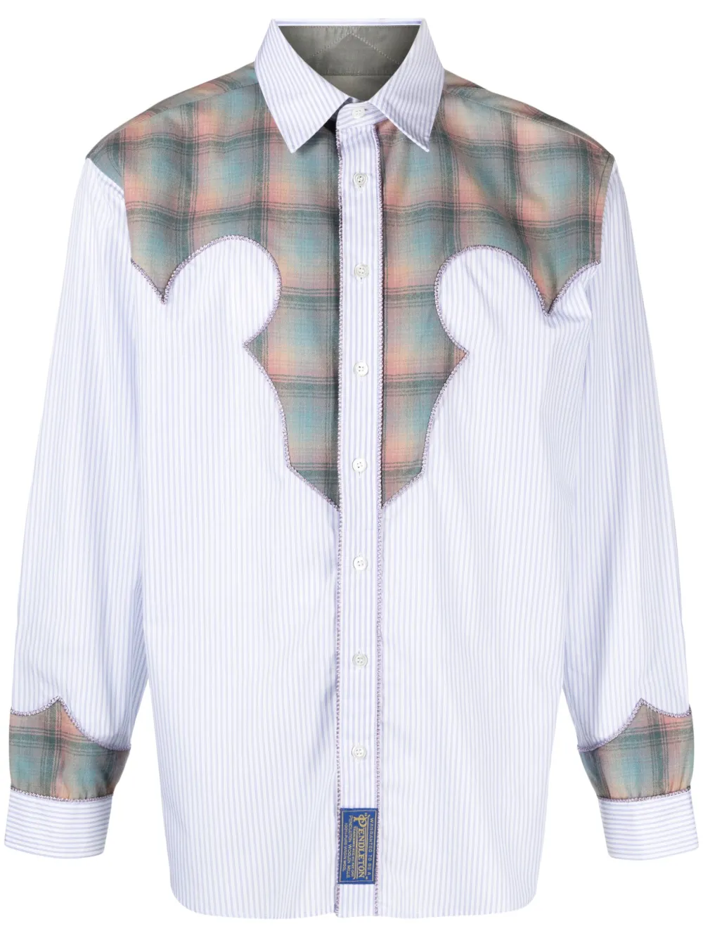 Panelled Pinstripe Shirt