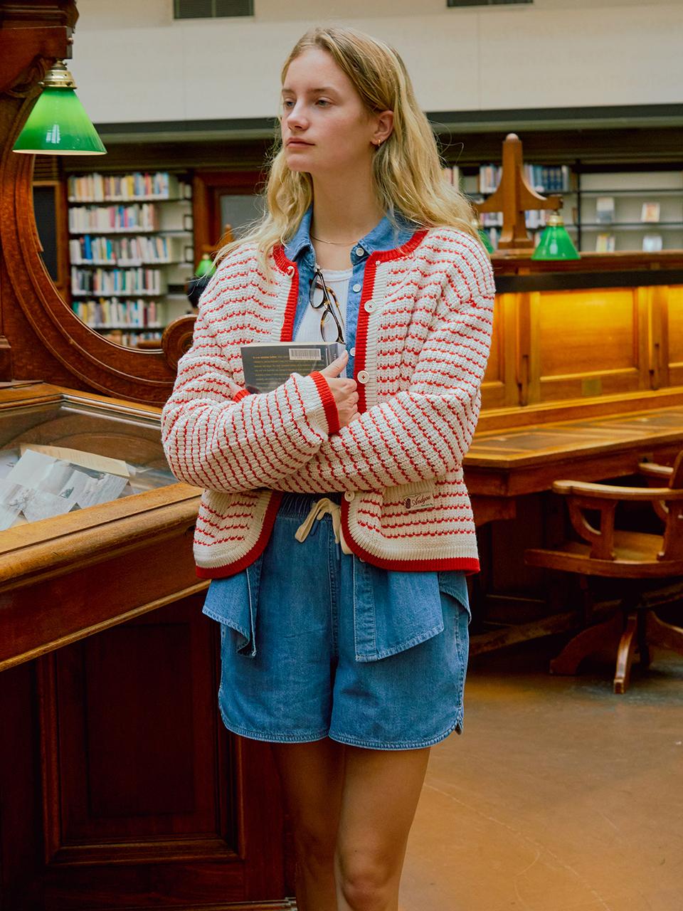 Eltham Stripe Knit Jacket_2 Colors