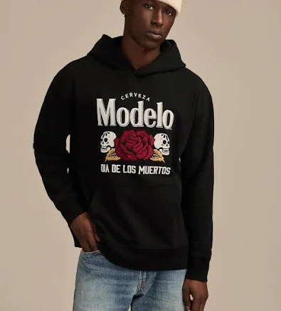 Lucky Brand Men's Modelo Rose Embroidered Hoodie