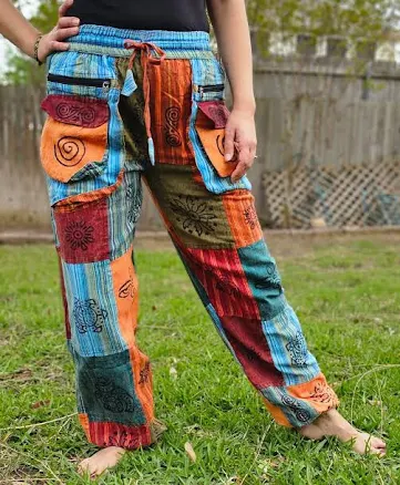 Handmade Hippie Patchwork Cotton Pants
