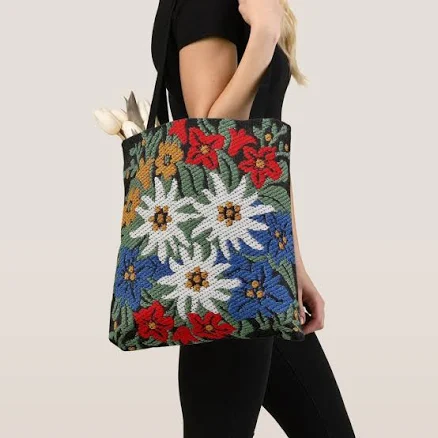 Edelweiss Swiss Alpine Flower Tote Bag