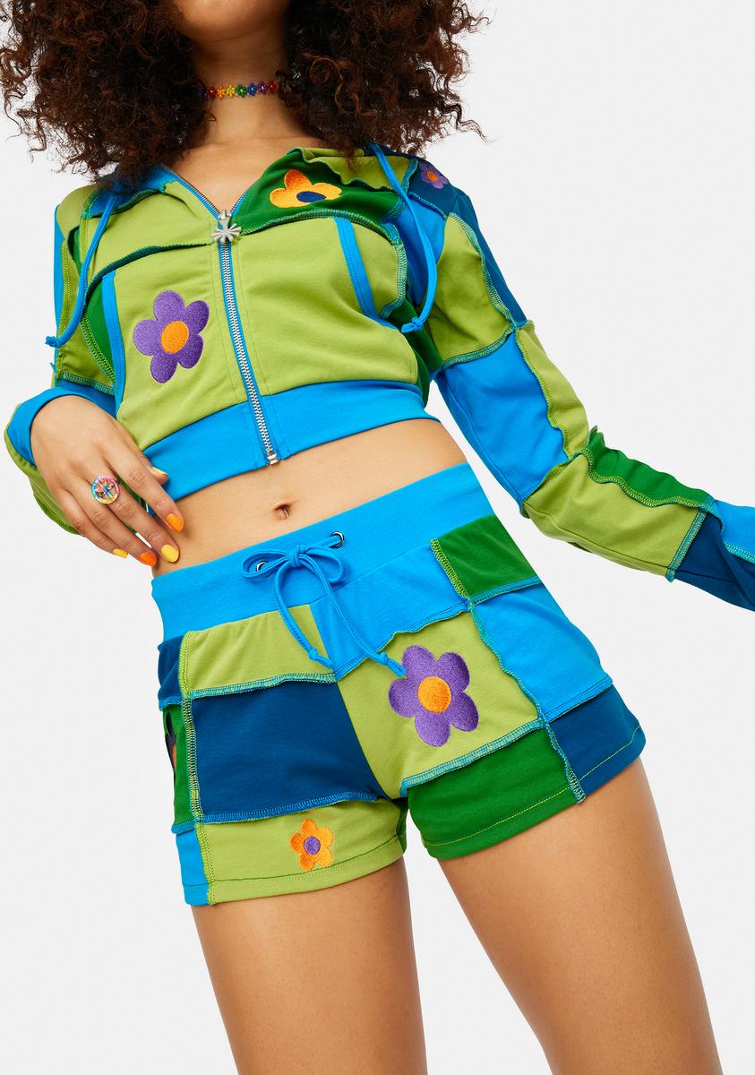 Delias Groovy Patchwork Daisy Lounge Shorts