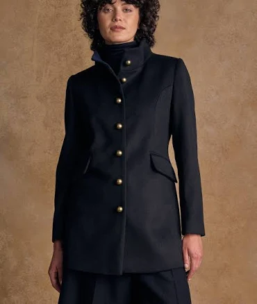 Lynn Tweed Coat Navy Melton