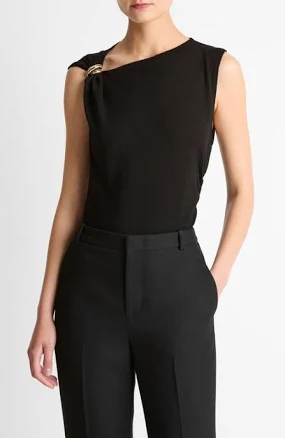 Vince Women's Sleeveless Draped Wool-Blend Top