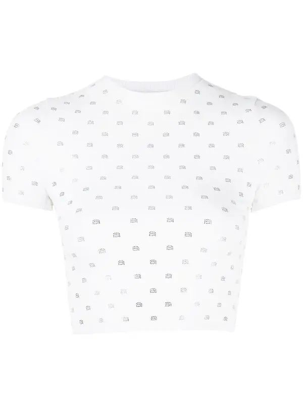 Crystal-logo Cropped Top