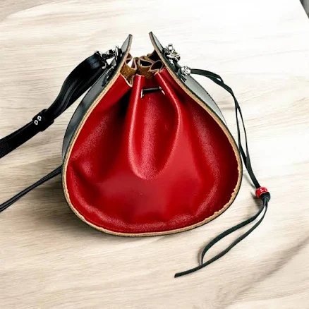 Leather Horseshoe Crossbody Handbag
