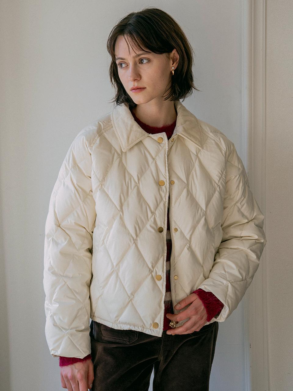 O3742 down Padded Jacket_Cream