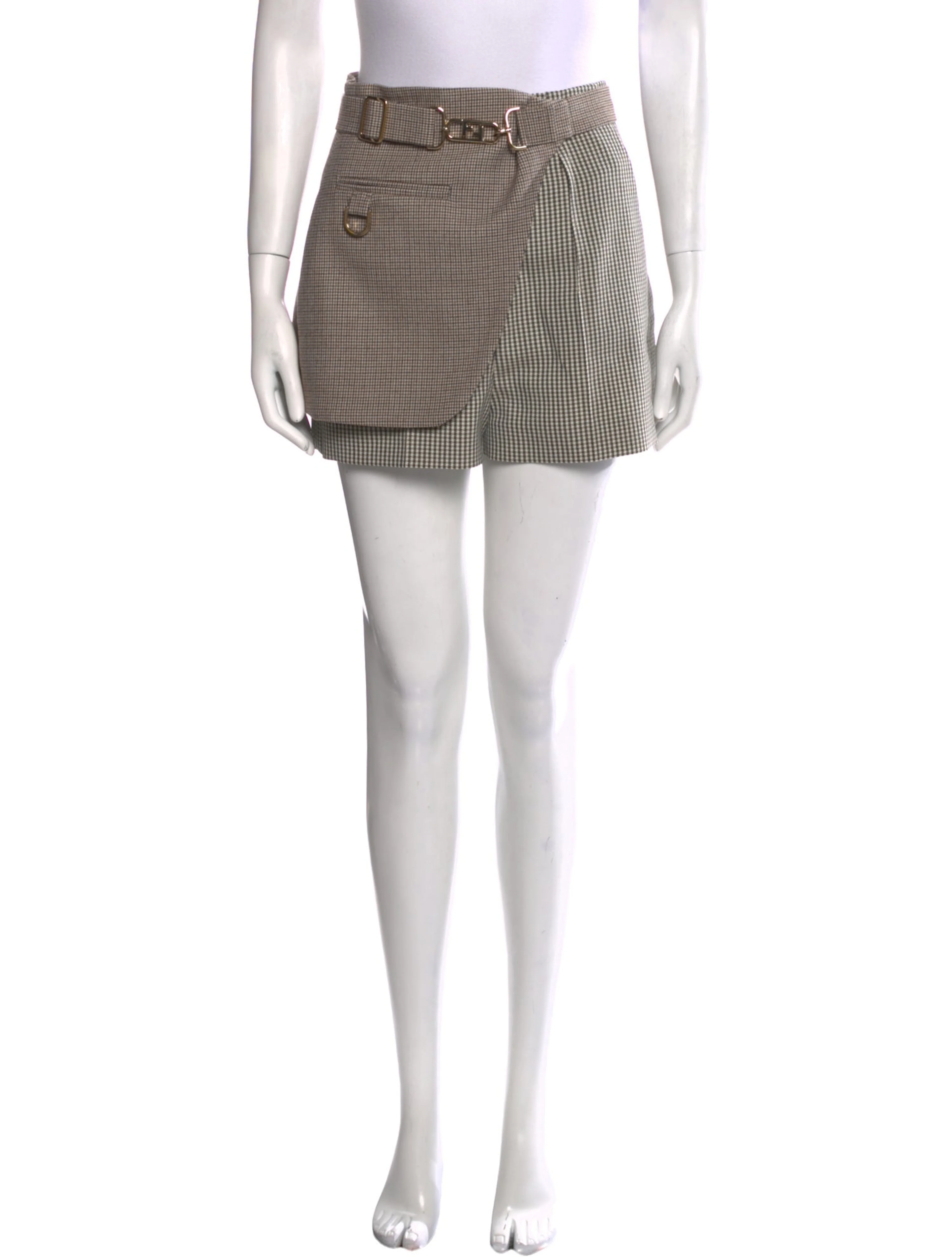 All-over Houndstooth Print Shorts