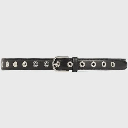Toteme eyelet belt black