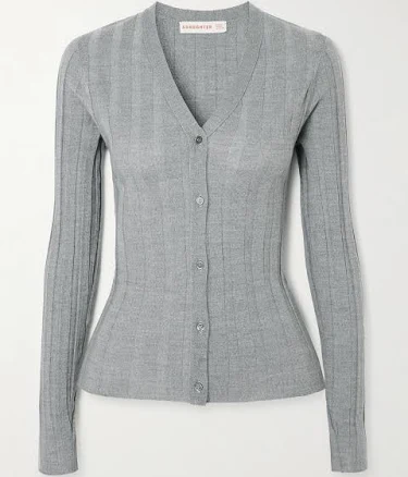 &Daughter Ribbed Wool Cardigan