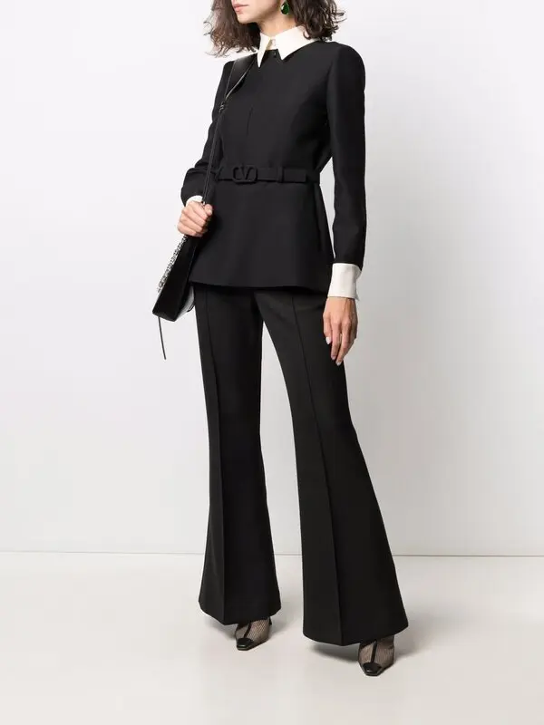 Tie-waist Long-sleeve Shirt