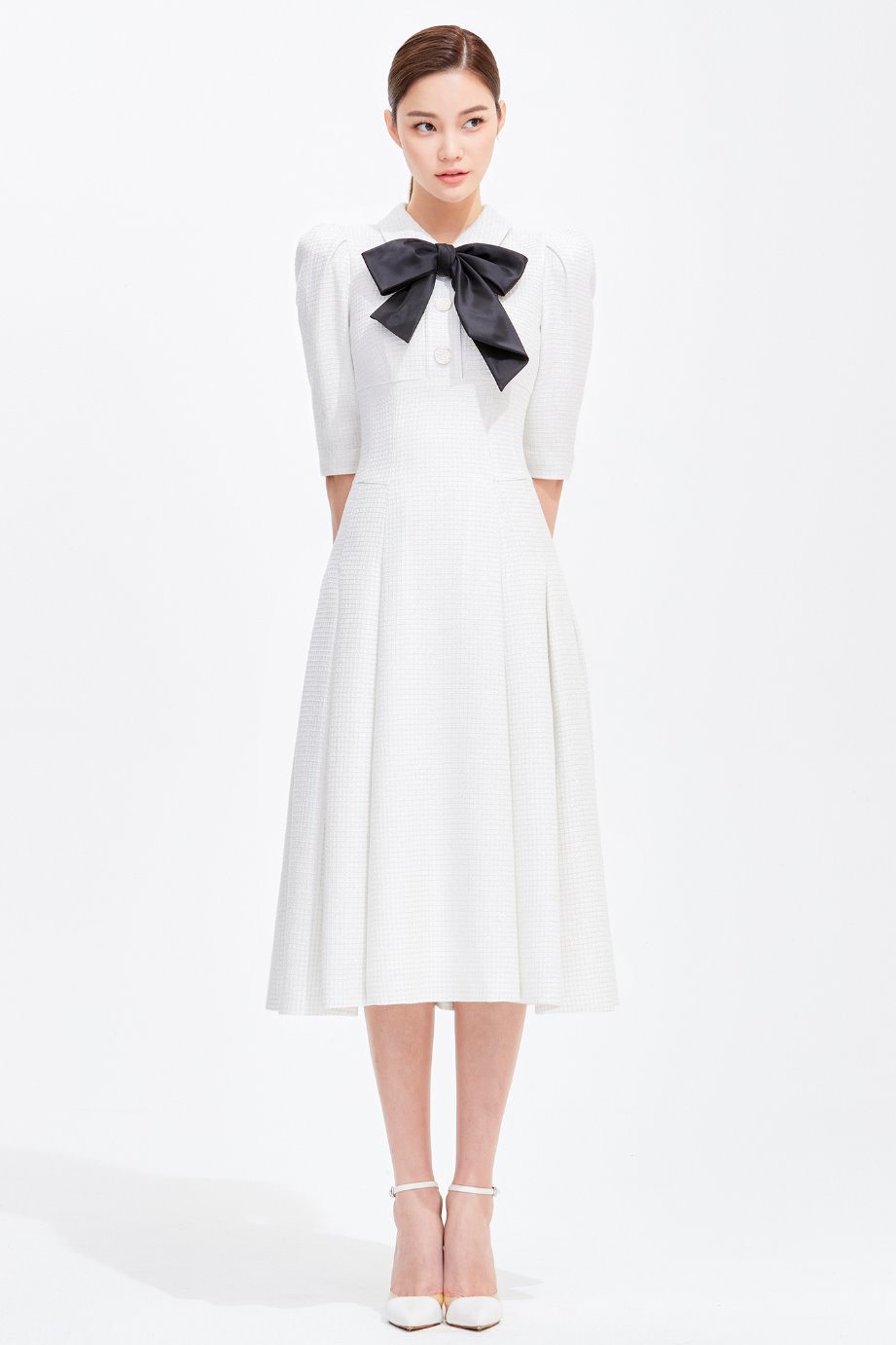 Tweed Pleats Dress