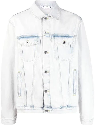 Off-White Men's Bleached-effect Denim Jacket