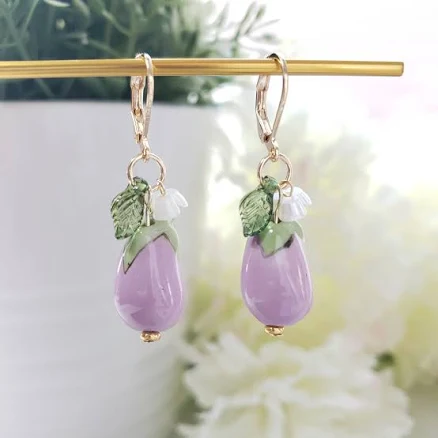 Eggplant Earrings