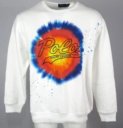 Polo Ralph Lauren Men's Tie-Dye Logo Fleece Crewneck Sweatshirt