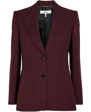Chloé Single-breasted Wool Women Blazer - Purple
