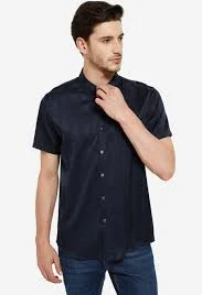 Jacquard Striped Silk Shirt For Men