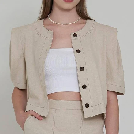 W Concept Coco Stitch Short Jacket