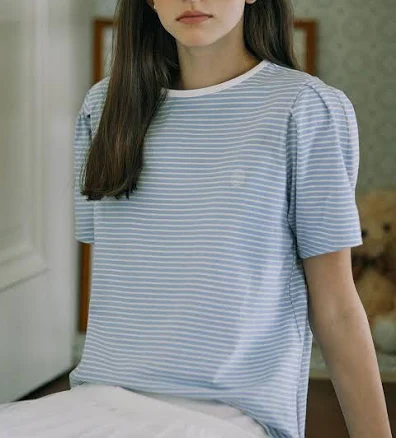 NONLOCAL Stripe Puff Sleeve T-shirt