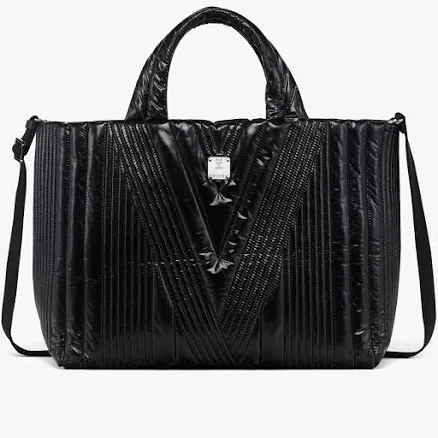 MCM Aren Quilted Nylon Tote Bag