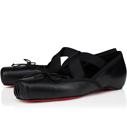 Christian Louboutin Women's Cassiasticina Nappa Leather Flats