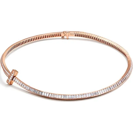 Tiffany T T1 Rose Gold Diamond Necklace