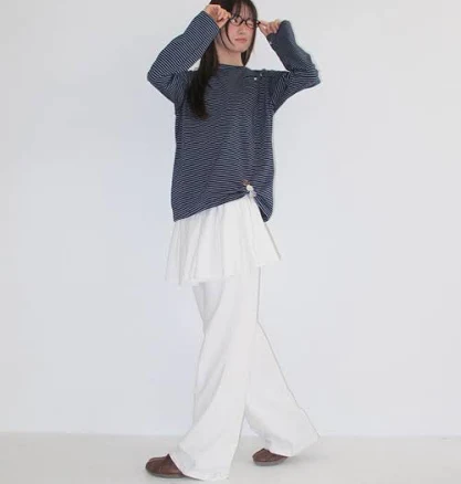 RONRON PEPLUM RUFFLE PANTSKIRT
