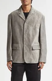 Single Breasted Suede Jacket