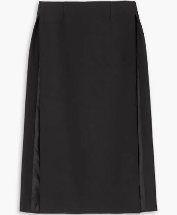 VALENTINO GARAVANI Wool-cady midi skirt - Women - Black Skirts - IT 44