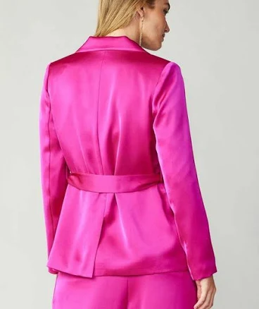 One Button Belted Jacket