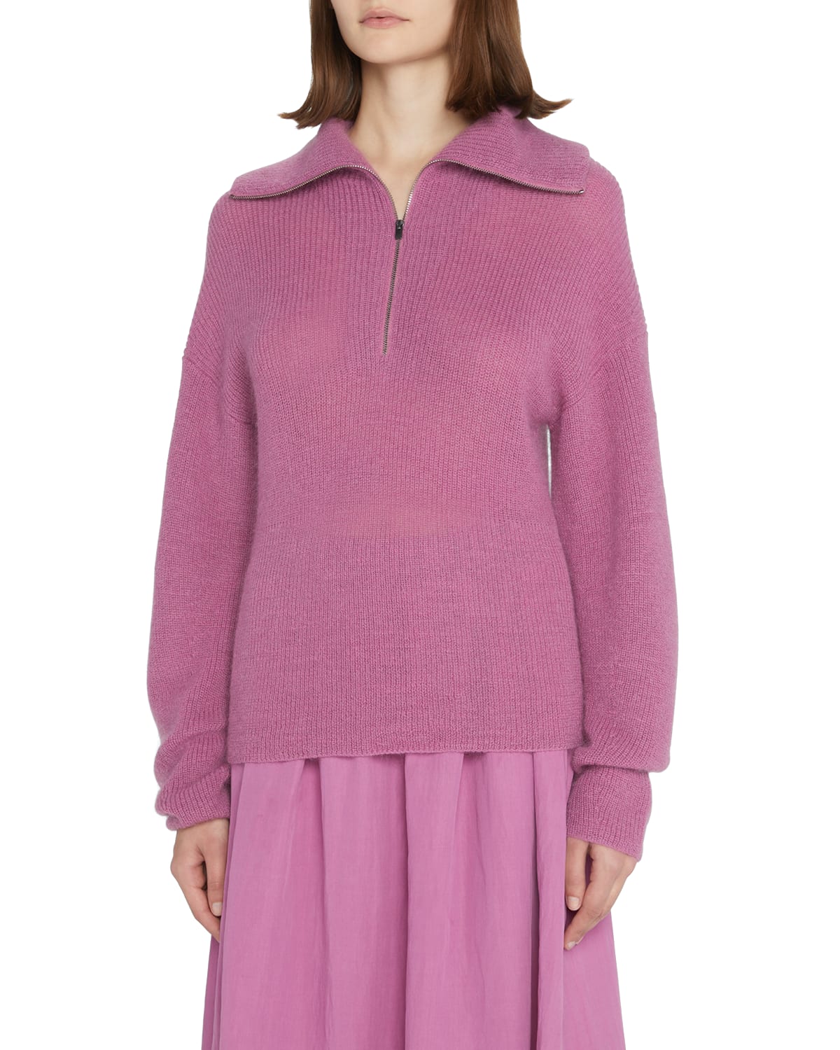 Half Zip Ribbed Pullover
