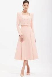 Wool Silk Pleats Flare Skirt 0 (XS)